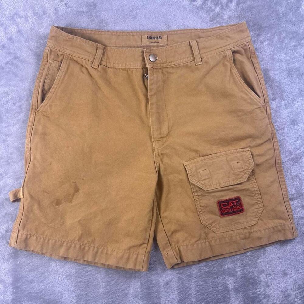 Caterpillar CAT Diesel Power Carpenter Shorts Men’s 32 Tan Workwear